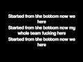 Drake-Started From The Bottom (lyrics)