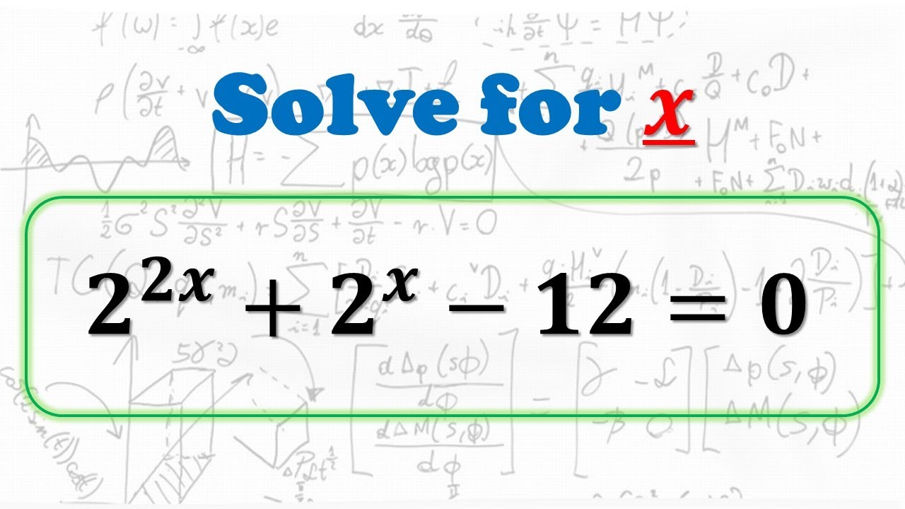Solving Exponential and Logarithmic Function - YouTube