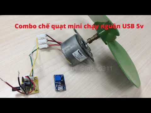 Video Combo chế quạt mini cánh 22cm từ động cơ nidec 6w... - youtube