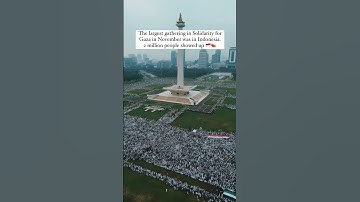 LARGEST Pro-Palestine Rally #palestine #indonesia 2 Million 😮 ❤️ 🇮🇩 🇵🇸