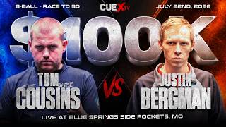 Tom Cousins vs Justin Bergman | FULL MATCH REPLAY | TABLE KINGS | CueXTV screenshot 3