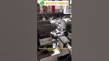 Round steel automatic push in double head chamfering machine