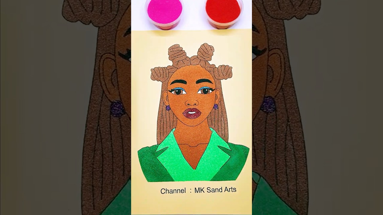 ASMR Sandart Woman 💖#shorts #asmr #shortfeed #relaxing #satisfying #hairstyle #sandasmr