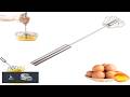 Stainless Steel Semi Automatic Whisk New Stainless Steel Egg Whisk Hand Push Spinning