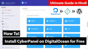 How To Install and Configure CyberPanel on DigitalOcean | Hindi Tutorial