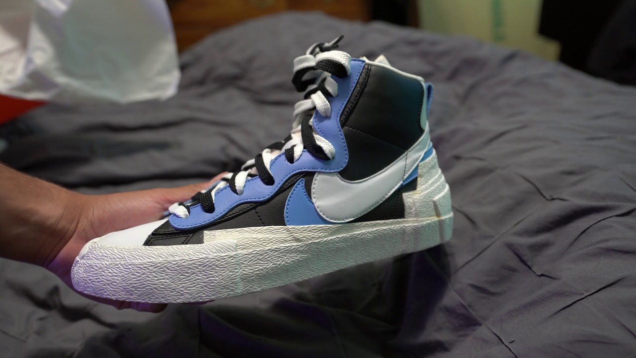 nike sacai blue blazer
