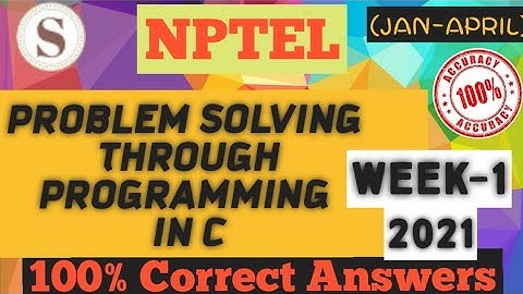 Problem solving through Programming In C||WEEK- 1 Assignment  Answers 2021 ||#NPTEL||#C||#SKumarEdu