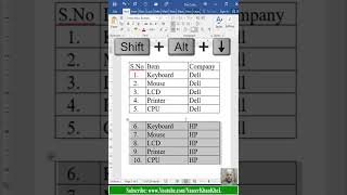 How to Quick Split Table in MS WORD