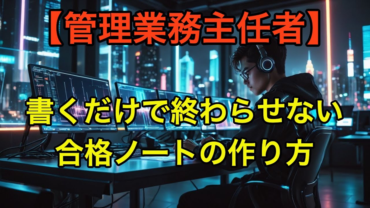 【管理業務主任者】アウトプット重視で合格するノートの書き方