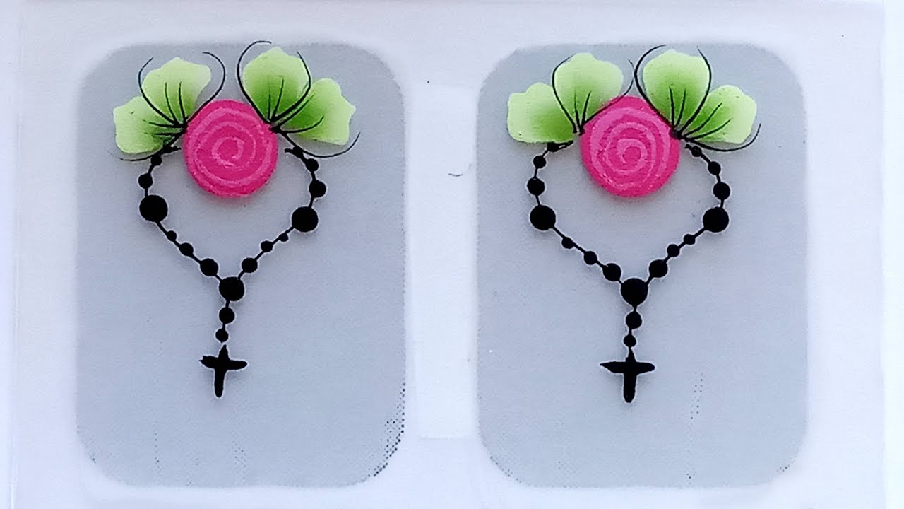 Passo a Passo Adesivo Artesanal - Terço com Rosa Caracol