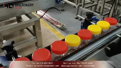 Automatic plastic glass jar capping machine with lid sorting elevator| flip top cap closing machine