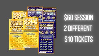 $60 Session and Wins! Gold Payout & $500,000 Fortune — NJ Lottery