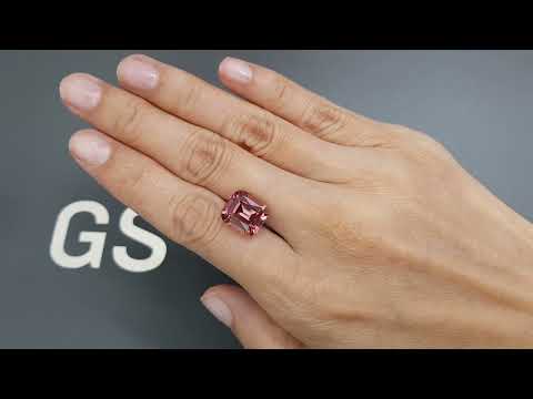 Intense pink-orange cushion-cut tourmaline 7.76 carats, Africa Video  № 1