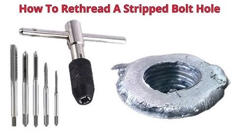 How To Rethread A Stripped Bolt Hole With A Tap. #howto