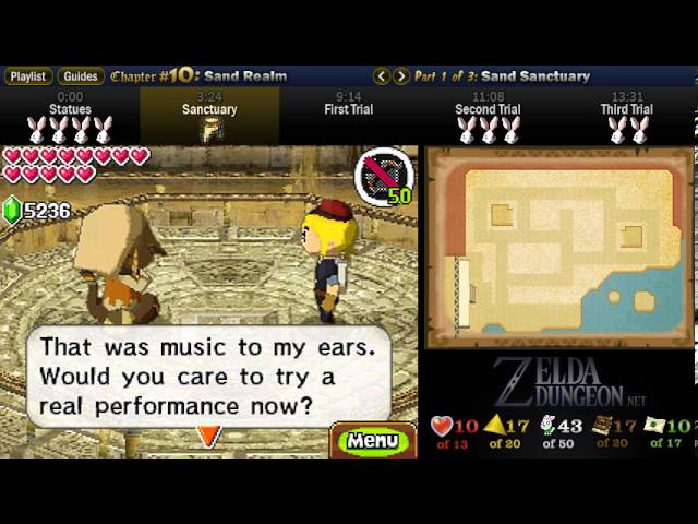 Legend of Zelda Spirit Tracks Walkthrough 10 (1/3) "Sand Realm: Sand Sanctuary"