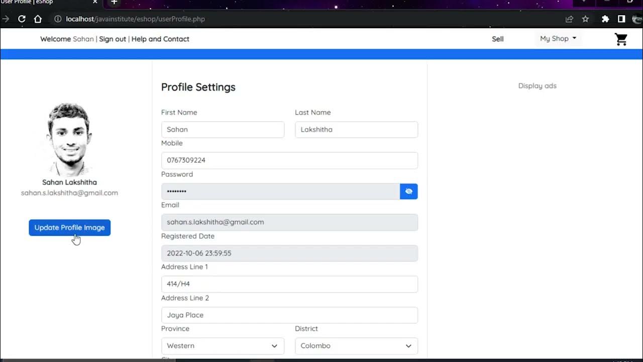 Design a responsive user profile page using HTML, CSS, JavaScript and ...