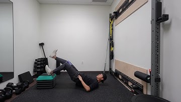 Single Leg Hamstring Bridge w Yoga Block Squeeze