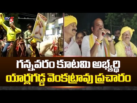 Gannavaram TDP MLA Candidate Yarlagadda Venkatrao Election Campaign | AP Elections 2024 | TV5 NEWS - TV5NEWS