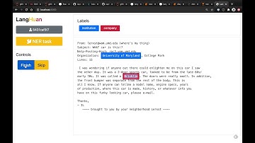 tutorial: Label NER, classification for nlp (text) tasks