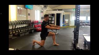 Half Kneeling Banded Row demonstration