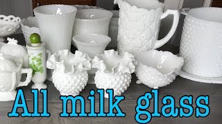 MILK GLASS HAUL 2018  | Rare milk glass pieces