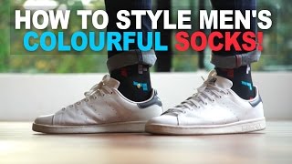 يتم How To Style Men's Colourful Socks! | Style Adidas Stan Smith's | The Moja  Club يتم