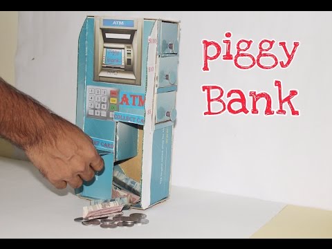 How To Make A Easy ATM Piggy Bank For Kids.