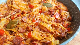 Вот как тушить капусту чтобы всё съели❗️Тушеная капуста, мои секреты. Stewed cabbage, my secrets.