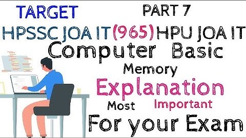 Basic Computer explanation in easy way Class 7 HPSSC JOA IT (965) & HPU, CLERK & other related exams