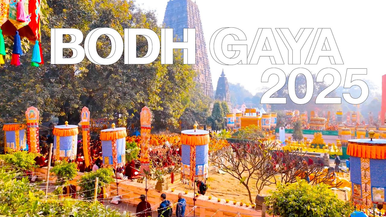 Bodh Gaya during Nyingma Monlam Chenmo རྒྱ་གར་རྡོར་རྗེ་གདན་རྙིང་མ་སྨོན་ལམ་ཆེན་མོའི་སྐབས