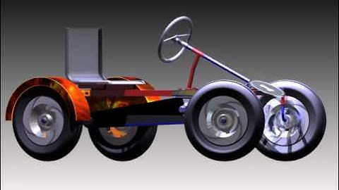 GoKart with animated constraint - Autodesk Inventor 2010