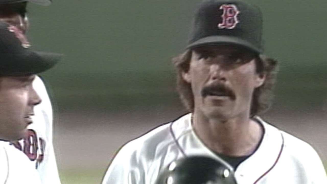 Dennis Eckersley records the final save of his career 