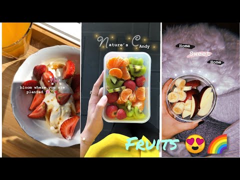 Easy Snapchat Streaks ideas for fruits😍||Healthy fruit salad snap streak||plate of colours 🌈