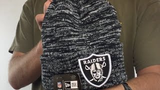 Raiders 'team-craze' black-grey knit beanie hat by new era