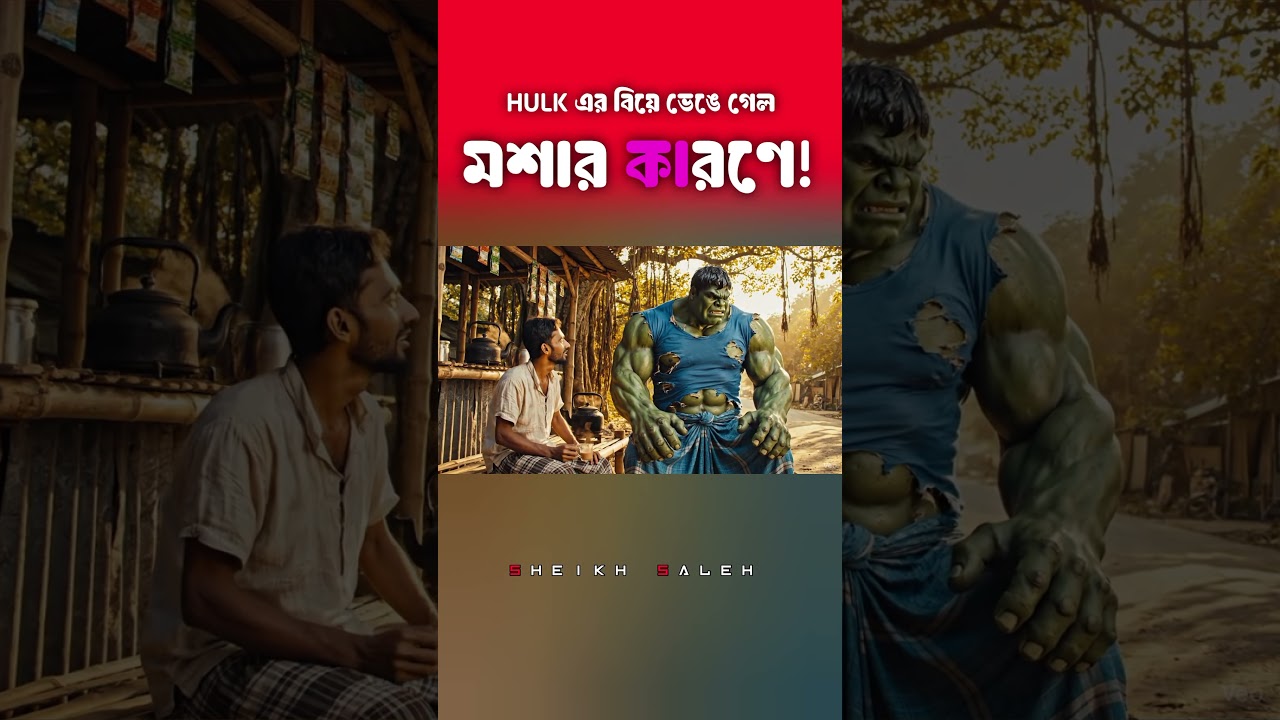 HULK এর বিয়ে ভেঙে গেল মশার কারণে! 😆 | Hulk & Kabilla Comedy | Bengali AI Funny Video | Sheikh Saleh