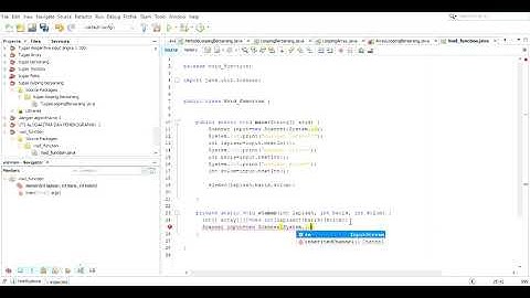 Cara membuat void dan function masing- masing untuk mengambil dan memberi nilai elemen array