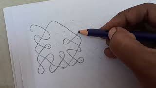 5to5 dots simple pinnal kolam//beginners 4to4 pinnal kolam #kolam #youtube #tamil screenshot 2