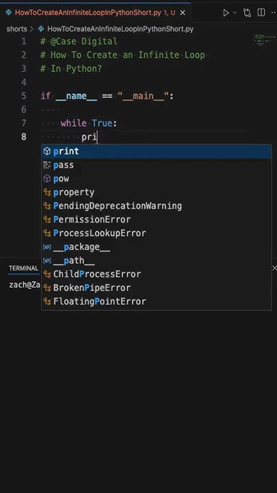 How To Create An Infinite Loop In Python #python #code #programming ...