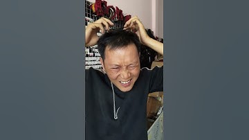 Thử thách chồng đang mắt ị ngoặm tóc giả và cái kết #tocngoam #hairstyle