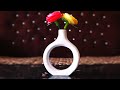 how to make beautiful flower vase at home | DIY White Cement Vase | Home decor ideas