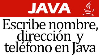 2. Escribir nombre,dirección y teléfono en Java - Netbeans | Java