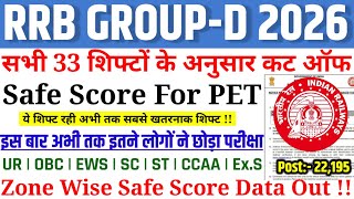 RRB GROUP D CUT OFF 2026 | RRB GROUP D SAFE SCORE FOR PET | GROUP D GOOD ATTEMPT FOR PET 