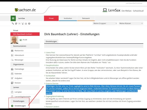 LernSax Passwort vergessen