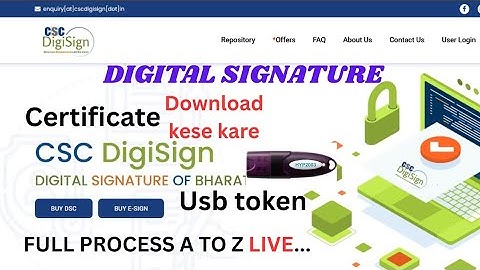 CSC Digi Sign Download Kaise Kare | DSC ko usb token me kese kare | Full Guide saurabh tech online