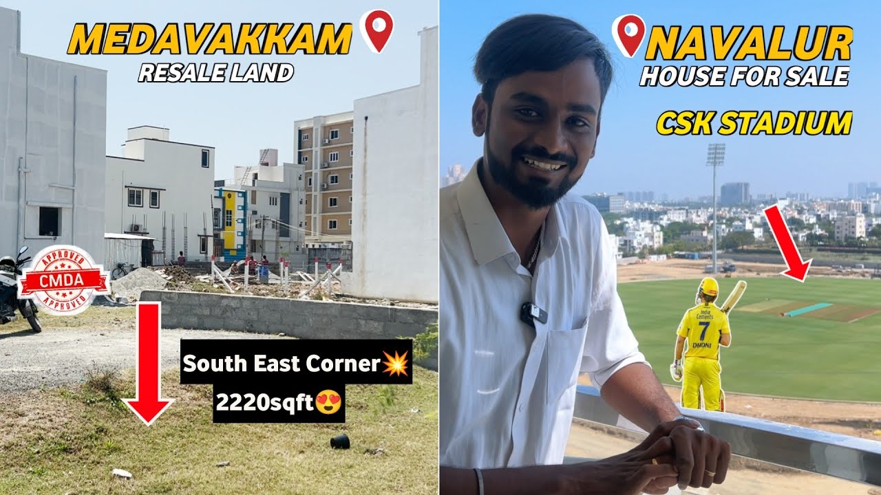 2in1😱Resale Land in Medavakkam & Flat for sale in Navalur OMR😍Near