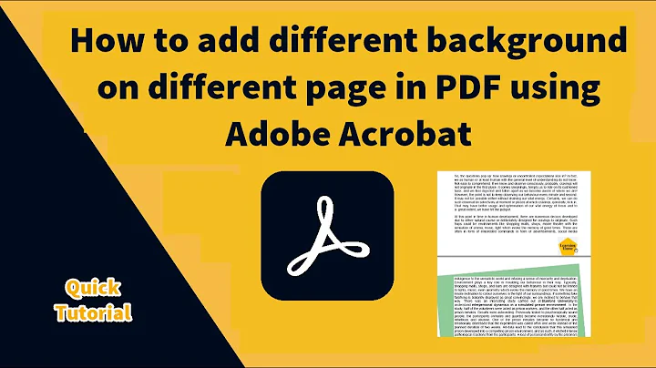 How to add different background on different page in PDF