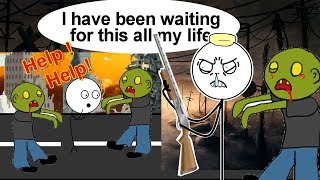 Normal People vs Gamers in Zombie Apocalypse