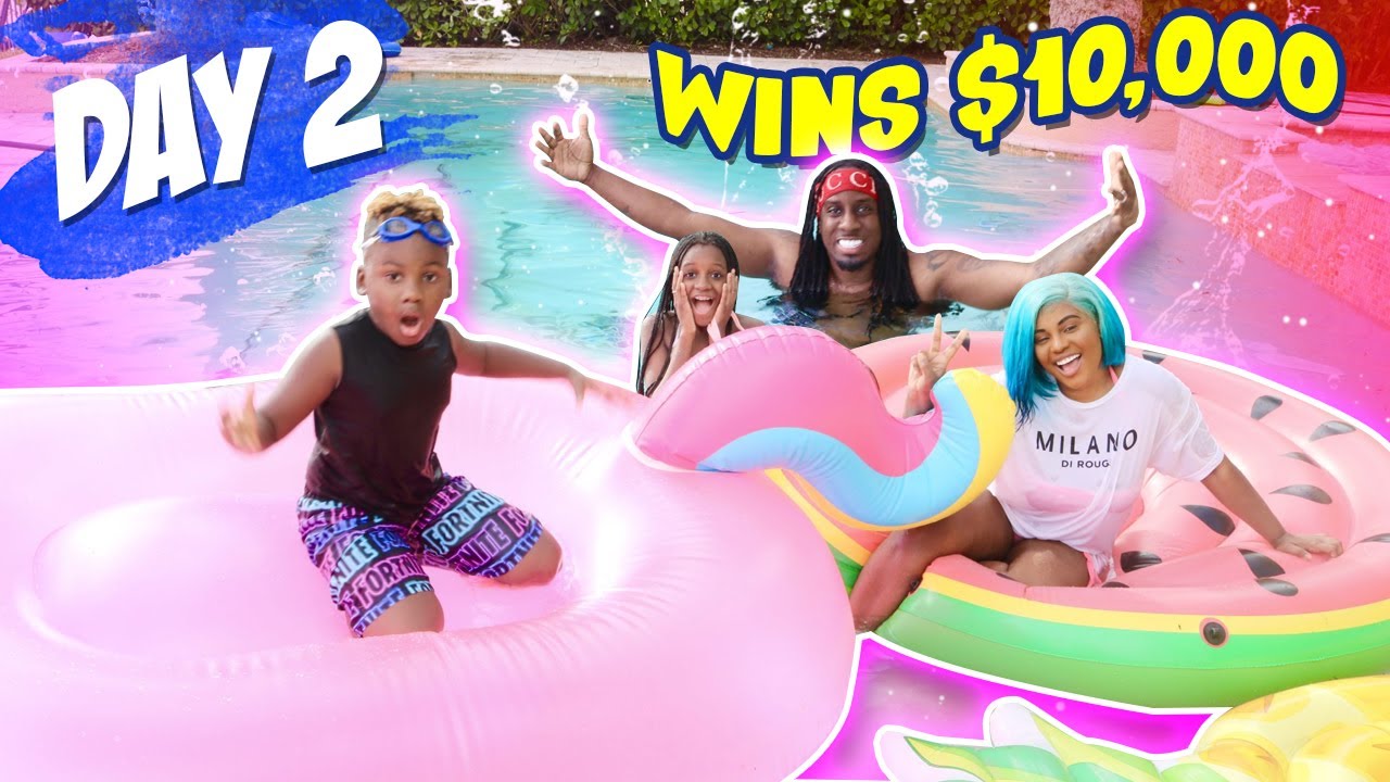 Last to Get Out of the Pool Wins 10,000 YouTube