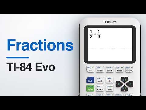 How to Do Fractions on the TI-84 Evo (Fraction Key + Decimal Toggle)