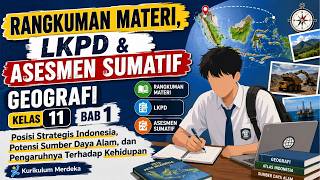 Rangkuman Materi  Geografi Kelas 11 Bab 1  Posisi Strategis Indonesia, Potensi SDA